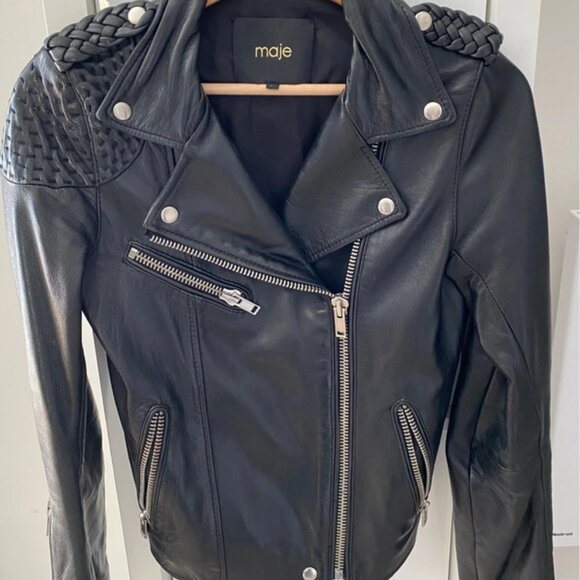 Fall for the iconic Maje leather jacket  Elegance,boldness,and comfort combined! - Picture 2 of 7